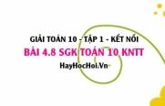 Bài 4.8 SGK Toán 10 tập 1 Kết nối tri thức